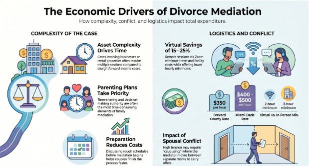 What Factors Raise or Lower Divorce Mediation Costs?