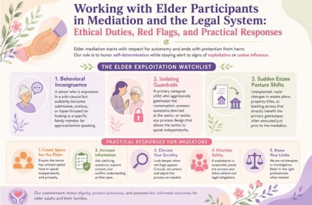 Working with Elder Participants in Mediation and the Legal System: Ethical Duties, Red Flags, and Practical Responses
