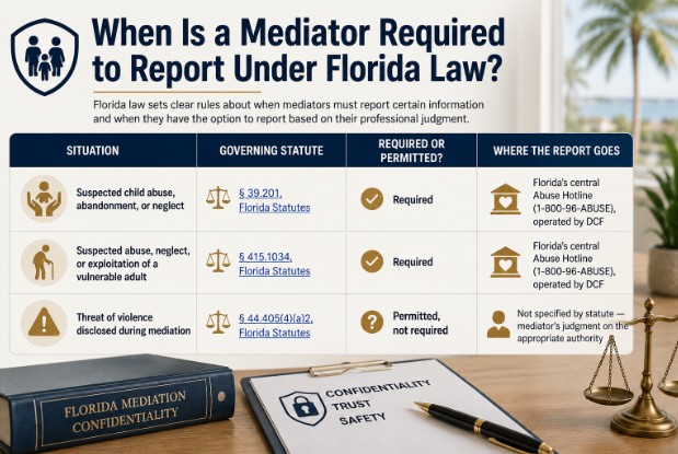 When Is a Mediator Required to Report Under Florida Law?